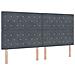 Testiera con Bottoni in Cristallo Tuftati Grigia Scura 200 cm in Velluto - Foto miniatura 1