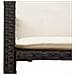 Set Bar da Giardino 7 pz con Cuscini Nero in Polyrattan Acacia - Foto miniatura 6