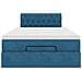 Pouf Letto con Materasso e LED Blu Scuro 120x190cm in Velluto - Foto miniatura 6