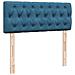 Pouf Letto con Materasso e LED Blu Scuro 120x190cm in Velluto - Foto miniatura 8