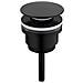 Scarico Per Lavabo In Ottone - Scarico Pop-up A Vite Con Ampio Coperchio Black - Foto miniatura 1