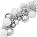 Ghirlanda di Palline di Natale Bianco e Argento 186 cm - Foto miniatura 6
