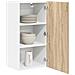 Armadio pensile Riga Quercia Sonoma e Bianca 40 x 31 x 80 cm - Foto miniatura 3