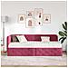 Cornice del letto ad angolo Rosso Vino 80 x 200 cm Velluto - Foto miniatura 4