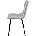Sedia imbottita TYRA - Elegante tessuto grigio chiaro / Gambe nere x 2 - Foto miniatura 5