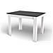Tavolo da pranzo rettangolare moderno 80x120 cm, nero + bianco - Foto miniatura 2