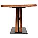 Tavolo Da Pranzo Bordo Vivo In Legno Di Acacia Finitura Teak 160x90x76 - Foto miniatura 5