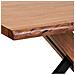 Tavolo Da Pranzo Bordo Vivo In Legno Di Acacia Finitura Teak 160x90x76 - Foto miniatura 7
