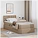 Letto con contenitore e LED con led Cappuccino 90 x 200 cm - Foto miniatura 2