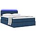 Letto con contenitore e LED con led Blu 140 x 200 cm Tessuto - Foto miniatura 3