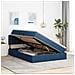 Letto con contenitore e LED con led Blu 140 x 200 cm Tessuto - Foto miniatura 4