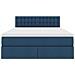 Letto con contenitore e LED con led Blu 140 x 200 cm Tessuto - Foto miniatura 8
