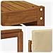 Set divani 7 pcs Naturale e Beige Legno di Acacia Massello - Foto miniatura 8