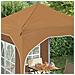 Tenda per feste a pop-up 192 x 192 x 245 cm Beige - Foto miniatura 4