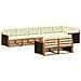Set di divani da esterno con cuscino 8 pcs Naturale e Crema - Foto miniatura 1