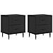 Armadio da Notte con cassetto 2 pcs Nero 43 x 34,5 x 47,5 cm - Foto miniatura 1