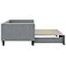 Divano Letto con Letto Estraibile Grigio Chiaro 100x190 Tessuto - Foto miniatura 4