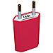 Alimentatore Spina Con Porta Usb - Fucsia - Caricabatterie Universale - Foto miniatura 1