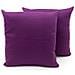 Coppia Cuscini Arredo Imbottiti Tessuto Ottoman In Tinta Unita Colore Viola 38 40x40 Viola 38 - Foto miniatura 3