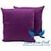 Coppia Cuscini Arredo Imbottiti Tessuto Ottoman In Tinta Unita Colore Viola 38 40x40 Viola 38 - Foto miniatura 2