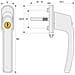 Fg210 W 594878 - Maniglia Finestra Con Serratura, Colore: Bianco - Foto miniatura 2