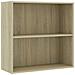 Libreria A 2 Ripiani Rovere Sonoma 80x30x76,5 Cm In Truciolato - Foto miniatura 2