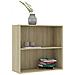 Libreria A 2 Ripiani Rovere Sonoma 80x30x76,5 Cm In Truciolato - Foto miniatura 3