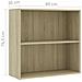 Libreria A 2 Ripiani Rovere Sonoma 80x30x76,5 Cm In Truciolato - Foto miniatura 6