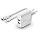 Caricabatterie WCD001VF1MWH con Due Porte USB Tipo A per Dispositivi Mobili Bianco - Foto miniatura 1