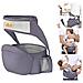 Hip Sedile Marsupio Con Protezione Di Sicurezza Cintura Cotone Puro Leggero Ergonomico Vita Sgabello Multi Posizioni Bambino Portante Della Parte Anteriore Per 6-36 Month (grigio Scuro)  - Foto miniatura 1