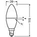 Lampadina A Fiamma Led Satinata Con Dissipatore Di Calore - 7.5w Equivalente 60w E14 - Bianco Caldo - Foto miniatura 4