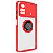Cover Xiaomi Poco M4 Pro 4g Bimateria Anello Metallico Supporto Rossa - Foto miniatura 2