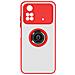 Cover Xiaomi Poco M4 Pro 4g Bimateria Anello Metallico Supporto Rossa - Foto miniatura 1