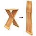 Sgabello Pieghevole 40x32,5x70 Cm In Legno Massello Di Teak - Foto miniatura 9