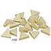 40 Perline Triangolari In Legno 20 X 17 Mm - Foto miniatura 1