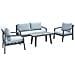 Tokyo - Salotto Da Giardino In Alluminio 4 Posti - Foto miniatura 1