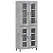 Credenza Grigio Cemento 69,5x34x180 Cm In Legno Multistrato - Foto miniatura 2