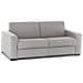 Divano Letto Alicia, Divano A 3 Posti, 100% Made In Italy, Sofà Soggiorno Con Apertura Girevole, In Tessuto Imbottito, Con Braccioli Slim, Cm 200x95h90, Grigio - Foto miniatura 2