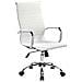 Sedia Con Ruote Gallico, Poltrona Direzionale Con Braccioli, Sedia Ergonomica Da Ufficio, Bianco, 63x54h106/116 Cm - Foto miniatura 3