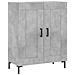 Credenza Grigio Cemento 69,5x34x90 Cm In Legno Multistrato - Foto miniatura 2