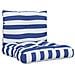 Cuscini Per Pallet 2 Pz Strisce Blu E Bianche Tessuto Oxford - Foto miniatura 2