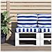 Cuscini Per Pallet 2 Pz Strisce Blu E Bianche Tessuto Oxford - Foto miniatura 1