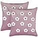 Set Di 2 Cuscini Echinacea Velluto 45 X 45 Cm Viola - Foto miniatura 5