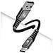 Cavo Da Usb A Usb-c 3a Carica Sincronizzazione Nylon 1 Metro E 20, Nero - Foto miniatura 2