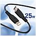 Caricabatterie Auto Usb-c 25w + Usb 18w + Cavo Lightning Compatto, Nero - Foto miniatura 3