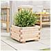 Fioriera Da Giardino 40x40x26,5 Cm In Legno Massello Di Pino - Foto miniatura 3