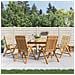 Sedie da Giardino Reclinabili con Cuscini 6 pz in Legno di Teak - Foto miniatura 3