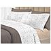Completo Lenzuola Letto 100% Cotone Made Italy 3027 Disegno Goccia Matrimoniale Beige - Foto miniatura 1