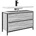 Mobile Lavabo da Bagno con Cassetti Grigio Sonoma 90x34,5x60 cm - Foto miniatura 2