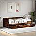 Divano Letto Con Cassetti Senza Materasso Rovere Fumo 75x190 Cm - Foto miniatura 1